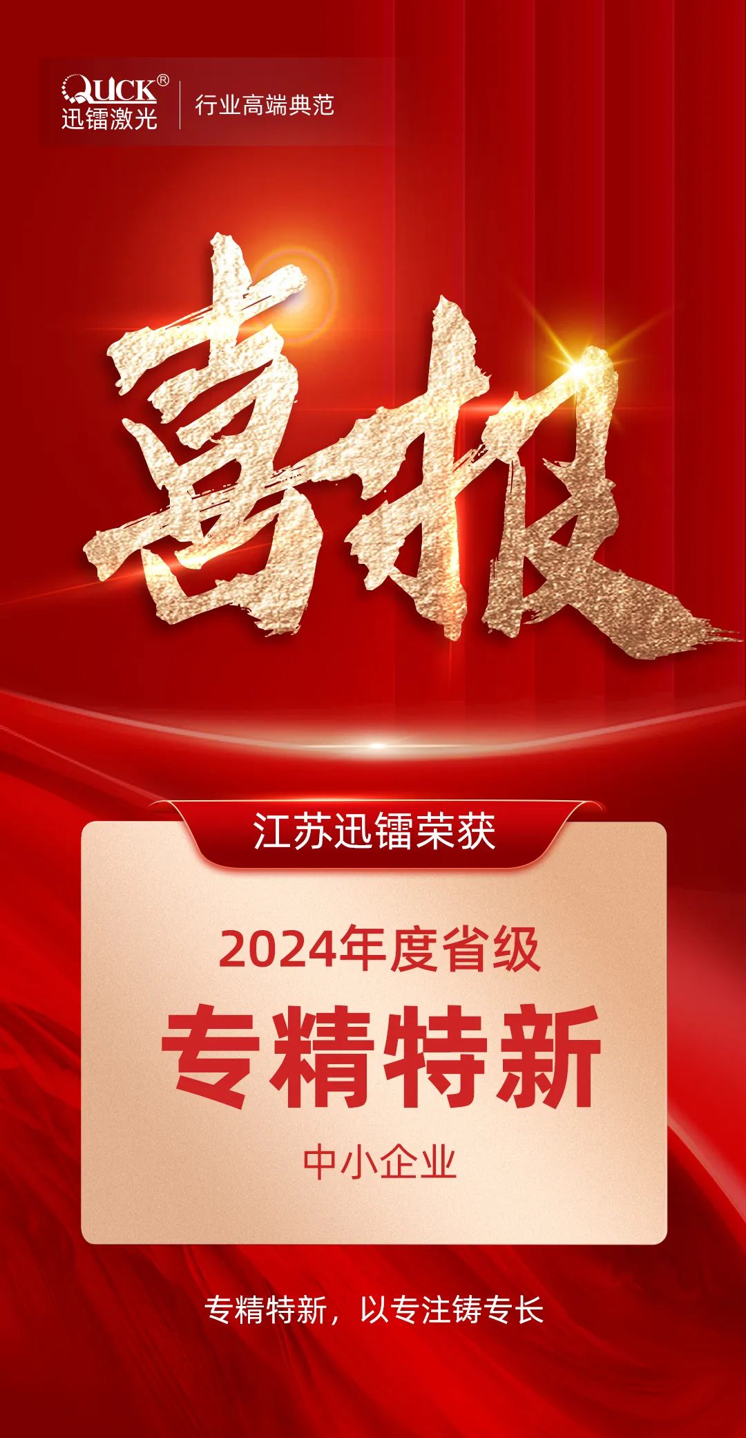 省级殊荣！江苏迅镭荣获2024年度“江苏省专精特新中小企业”称号！(图2)